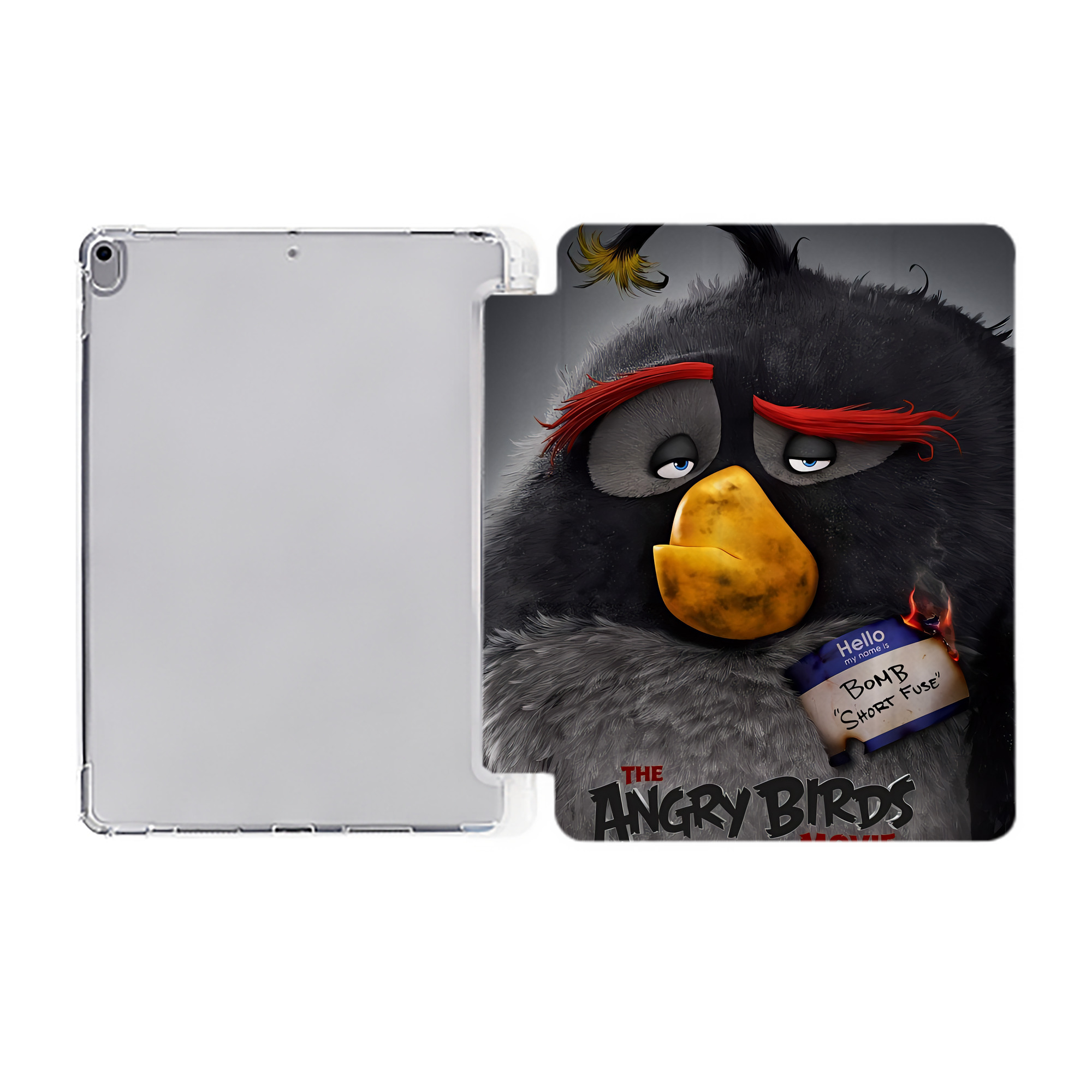 （画像用） Angry Birds アングリーバード IPad ケース ペン収納付き 三つ折りスタンド PUレザー×シリコン 対応機種9.5/10.5/10.9インチ